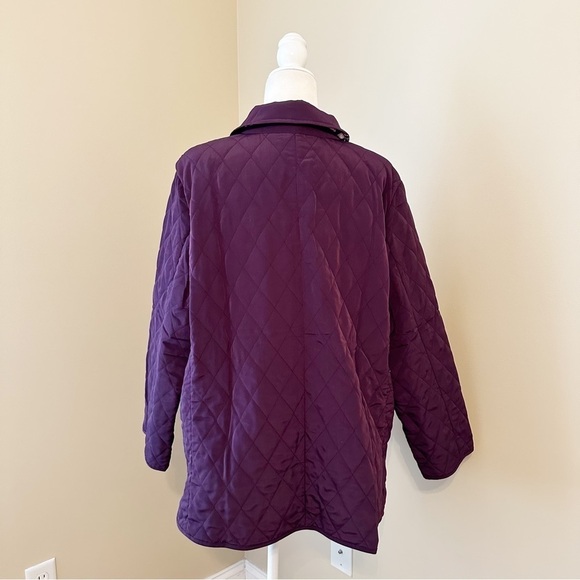 Susan Graver Reversible Purple Floral Quilted Rain Jacket NWT - 1X - Picture 5 of 14